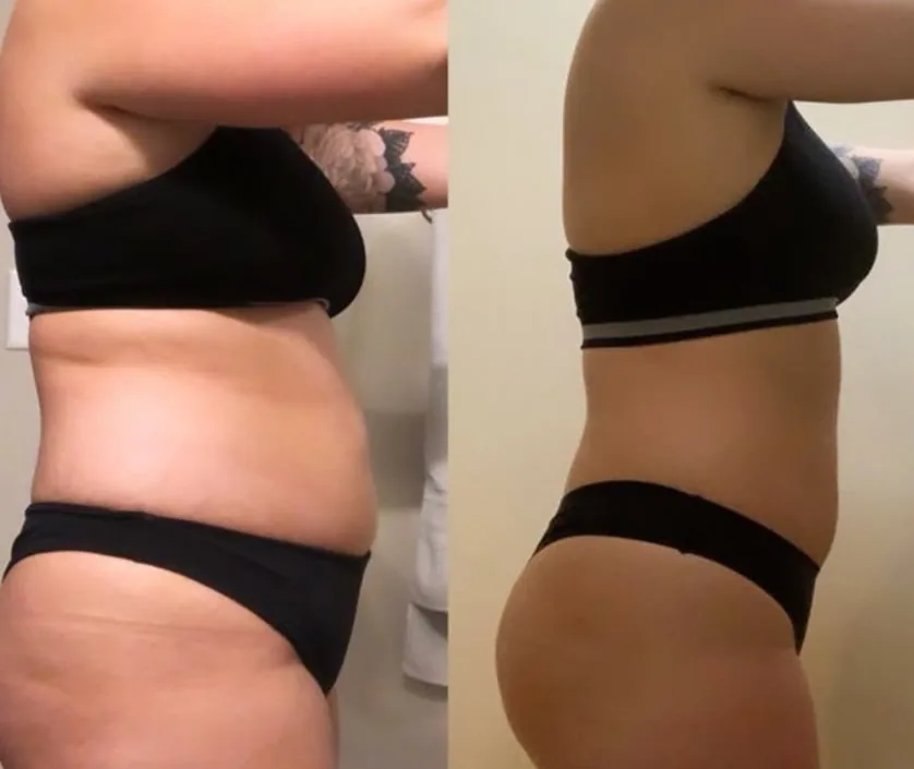 A client before and after coaching