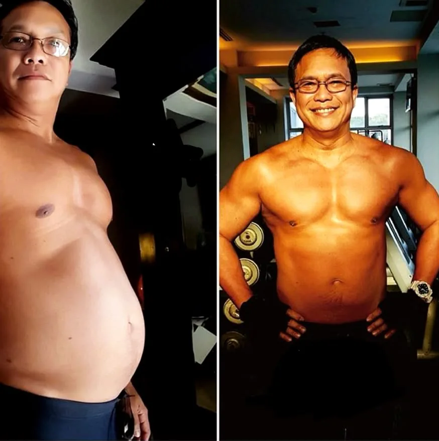 A client before and after coaching